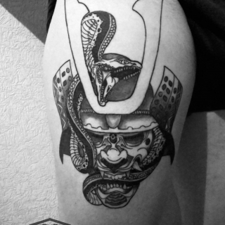 Kabuto with snake